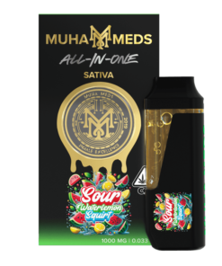 Sour Watermelon Squirt Sativa Muha Meds Disposable 1000mg THC